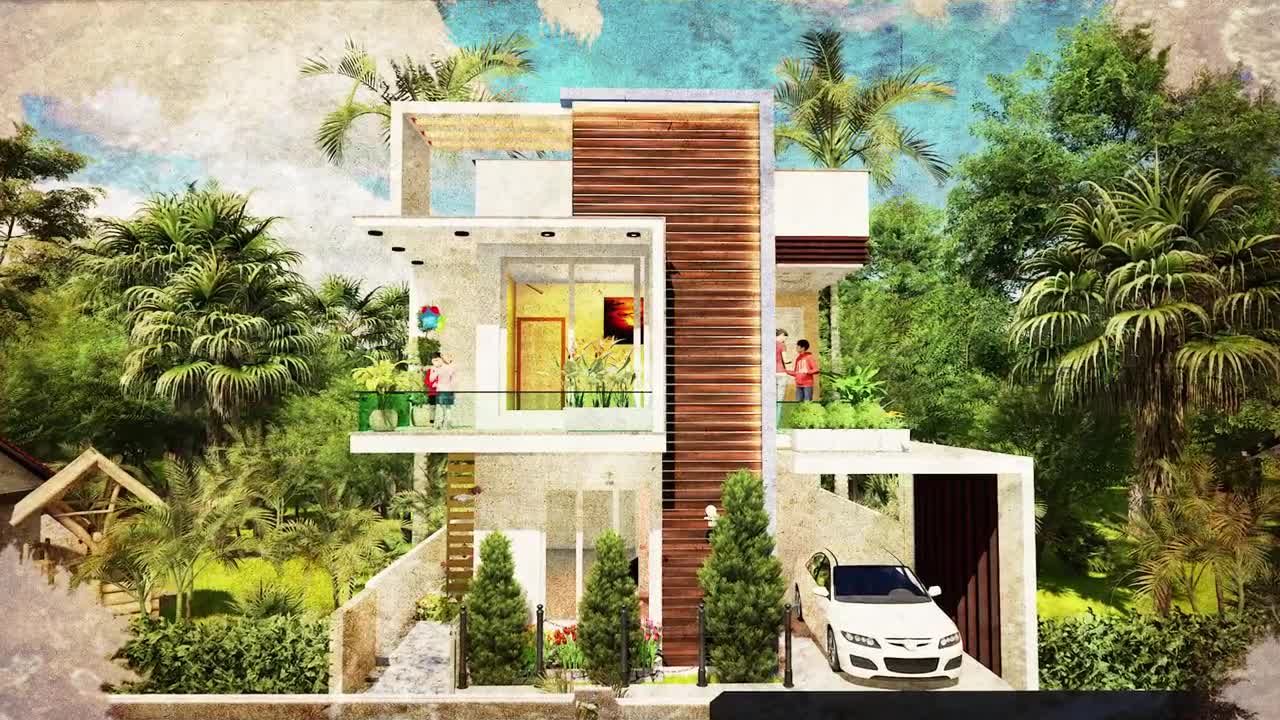 Most Beautiful Modern House Front Elevation Designs - 3D Views