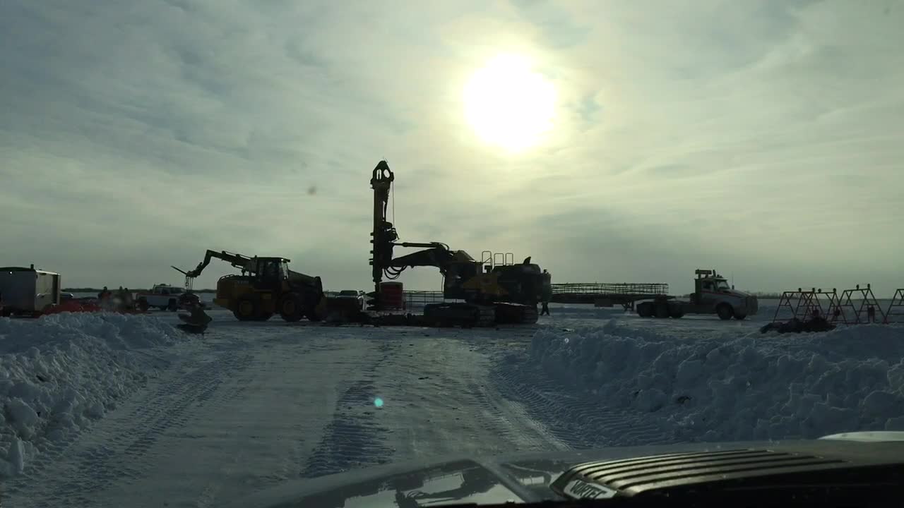 Machinery at work on construction site