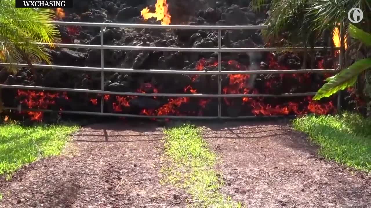 Dramatic timelapse footage shows lava engulfing car in Hawaii