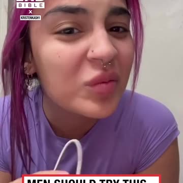 Woman is using a hair remover to pull facial hairs out 😖