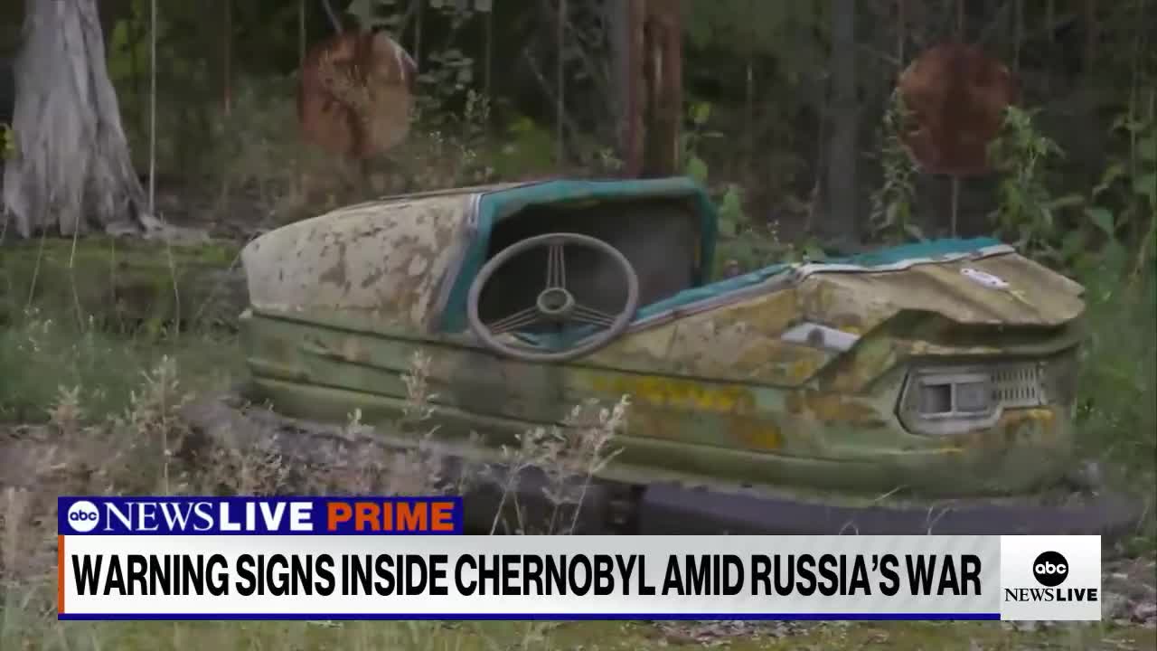 Warning signs inside Chernobyl amid Russia's war in Ukraine