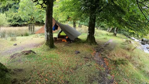 Cleared down the Odoland portable firepit.riverside wildcamping
