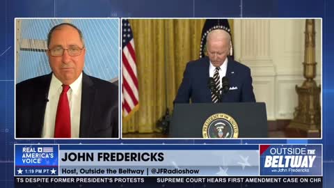 John Fredericks cut away from Joe Biden’s speech