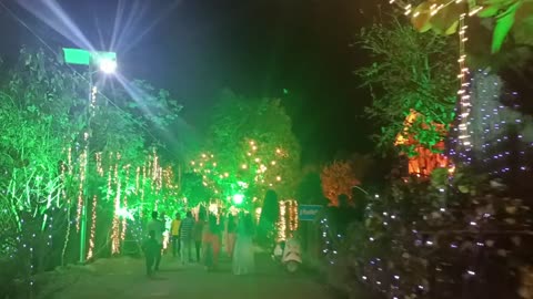 Indian Light show decoration in Kolhapur, Maharashtra, india