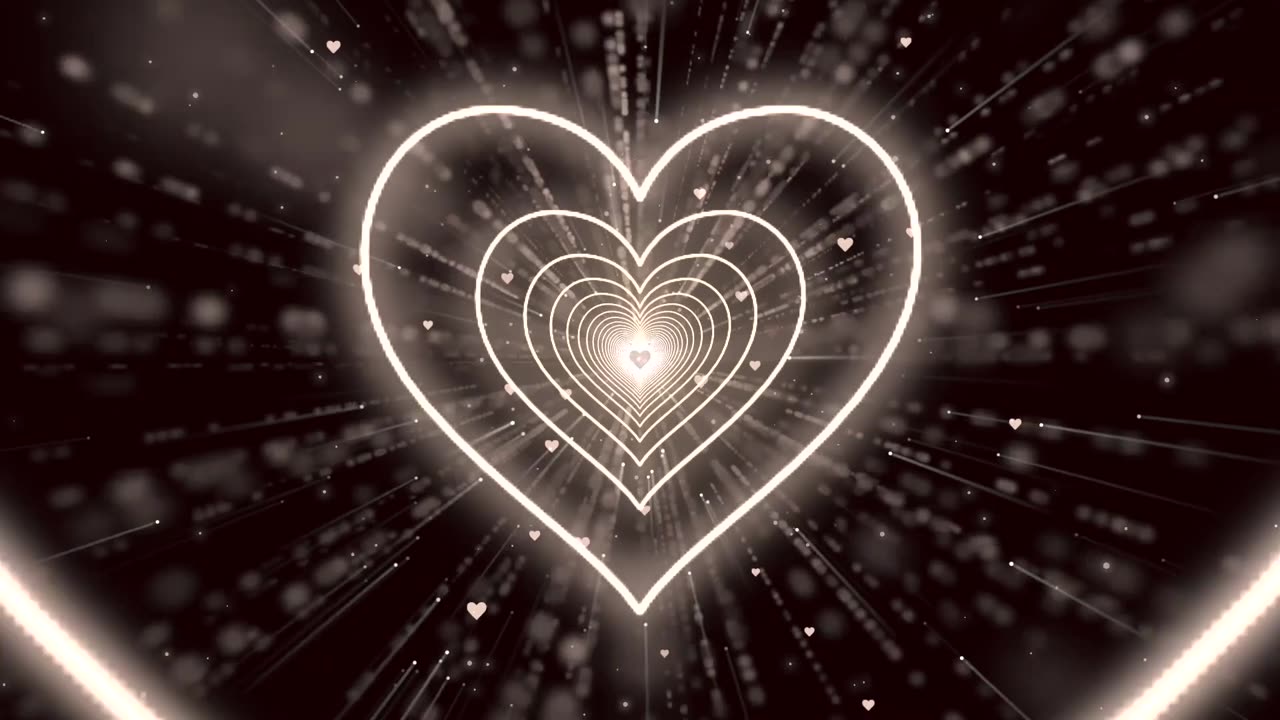 778. Heart Tunnel Background🤎Brown Neon Heart Background Heart Heart
