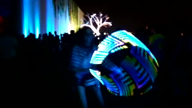 hoop girl at Buku fest in NOLA