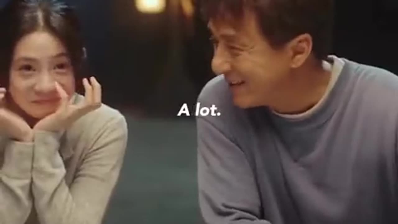 Jackie Chan and his daughter watching some of his old videos🥹