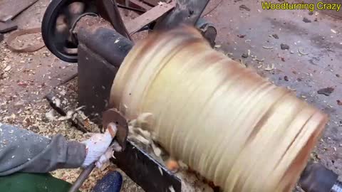 Amazing Woodturning Crazy - Great Hand Crafting Skills On Wood Lathe