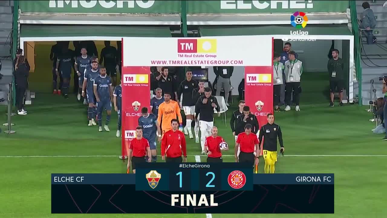 Resumen de Elche CF vs Girona FC (1-2)