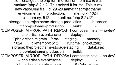 Vapor Deployment Pipeline Test quotEnsure Environment Is Healthyquot Failing on AWS