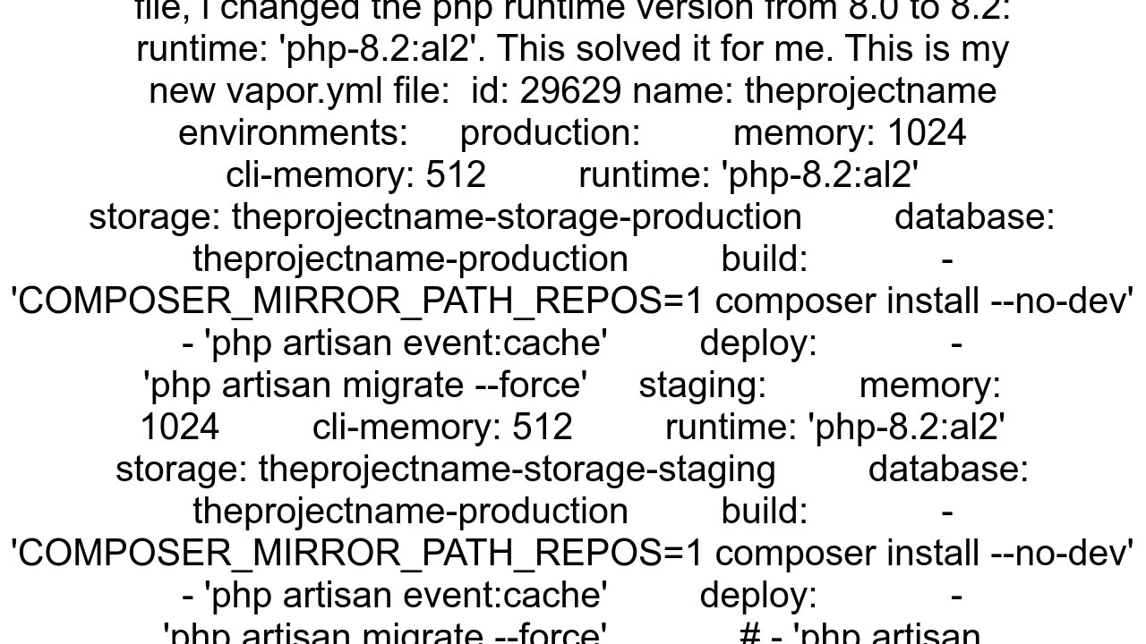 Vapor Deployment Pipeline Test quotEnsure Environment Is Healthyquot Failing on AWS