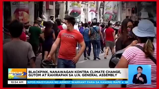 Blackpink, nanawagankontra climate change,gutom at kahirapan sa U.N.General Assembly