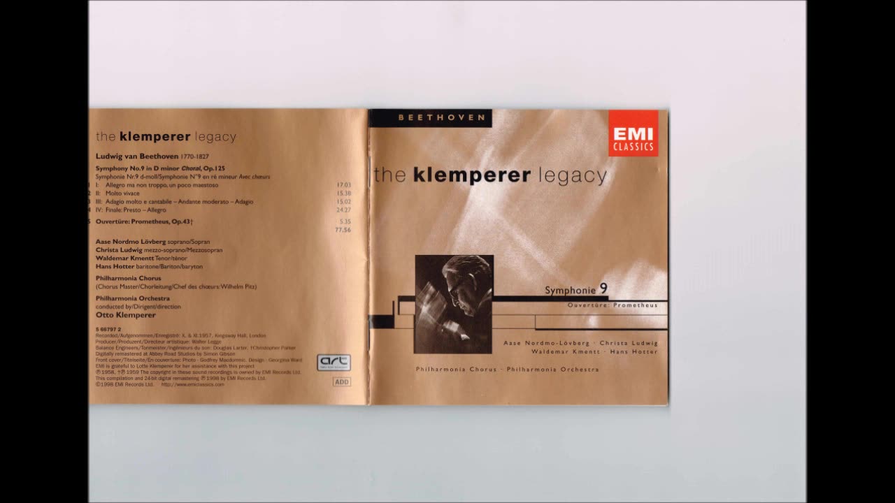 Beethoven - “The Creatures of Prometheus” Klemperer Philharmonia