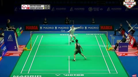 highlights - ANDRES ANTONSEN vs KOKI WATANABE - spain masters 2023