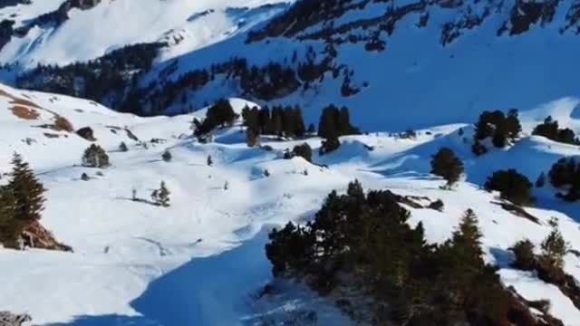 Snow view of Cable car