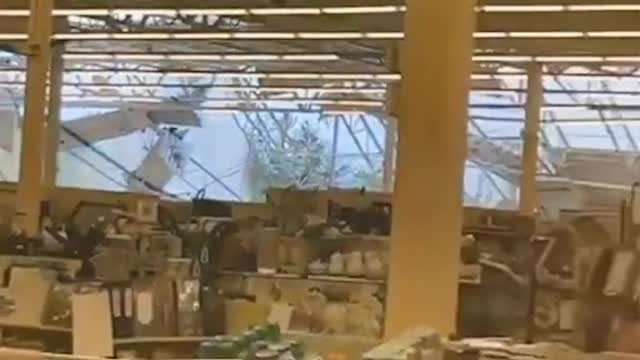 Woman trapped in Hobby Lobby during tornado in Michigan