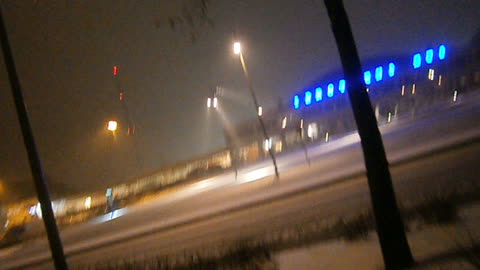 Promenad längst Mellersta Stenbocksgatan i snön. Helsingborg 27 Jan. 2014