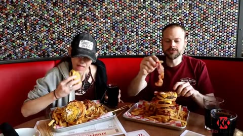 Undefeated Burger Challenge - ManVFood - Molly Schuyler - Brew Bros