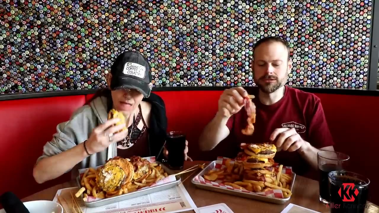 Undefeated Burger Challenge - ManVFood - Molly Schuyler - Brew Bros