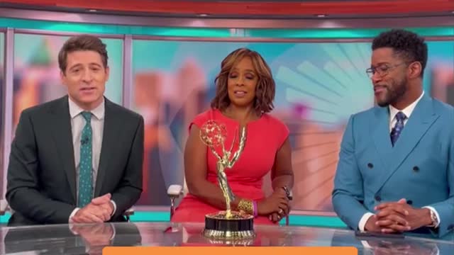 Tony, Gayle and Nate celebrate our News Emmy for Outstanding Live News Program