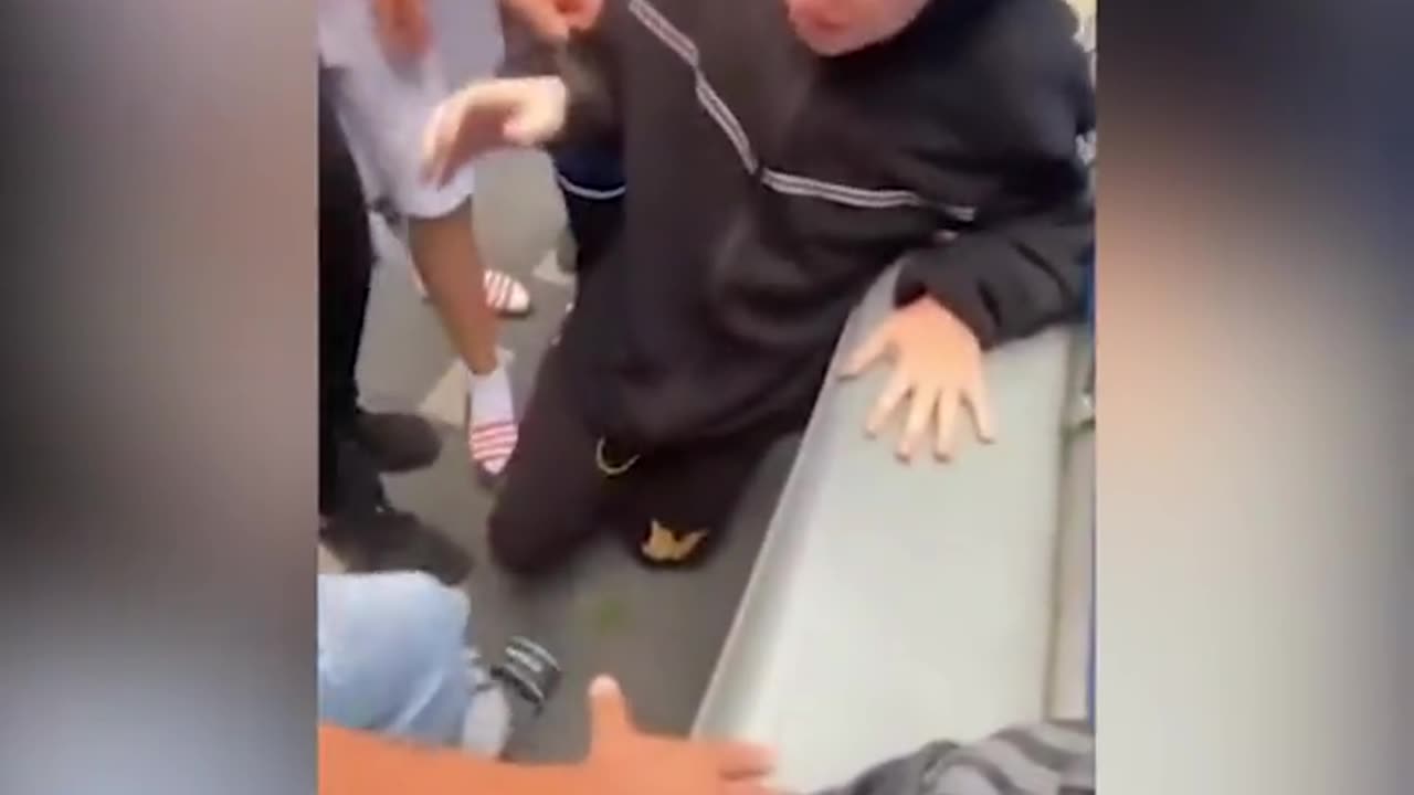 Moroccan migrants force a lone Belgian boy to kneel and kiss their feet