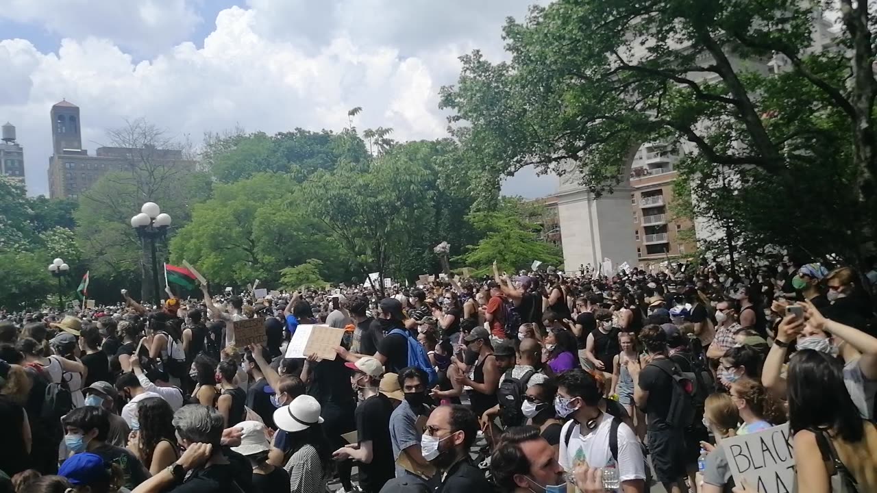 Protest New York City Manhattan Washington Square Park