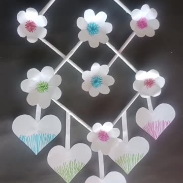 Paper wall hanging for home decoration idea easy way