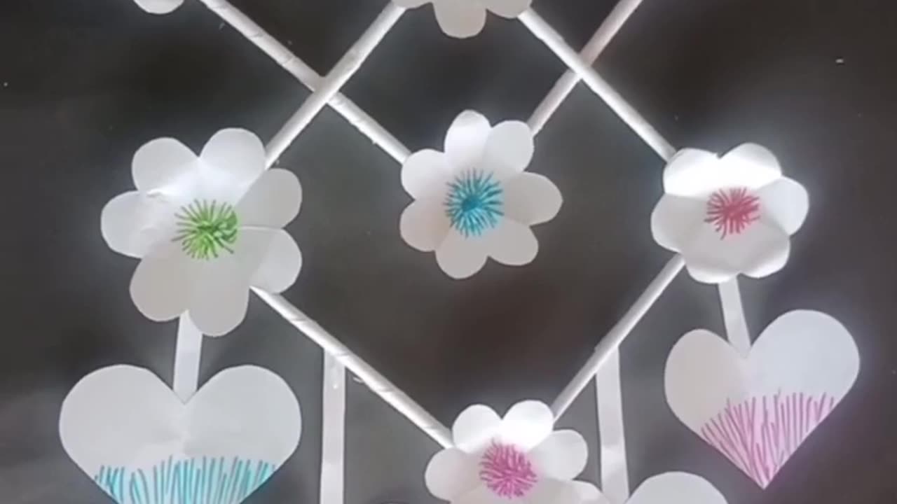 Paper wall hanging for home decoration idea easy way