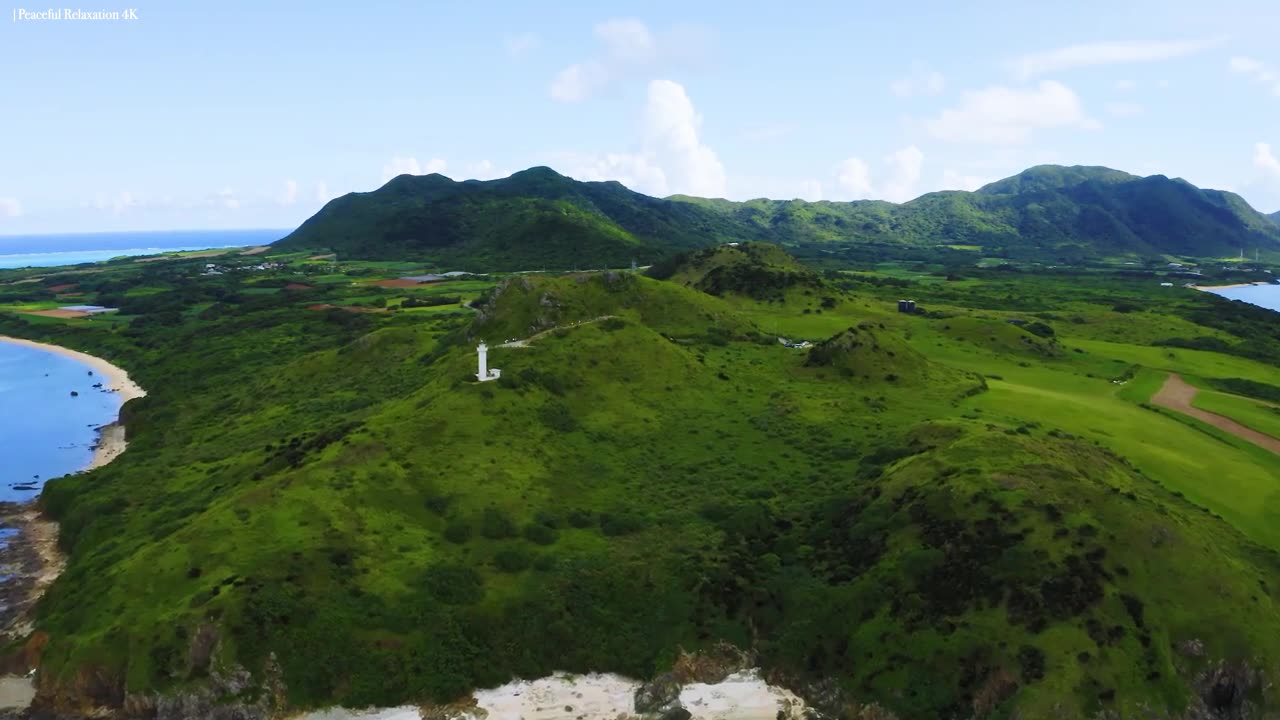 FLYING OVER JAPAN Amazing Beautiful Nature Scenery with Relaxing Music