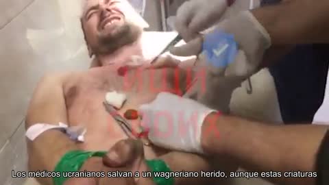 ️Médicos ucranianos salvan a un wagneriano herido, aunque estas criaturas no merecen un trato tan c