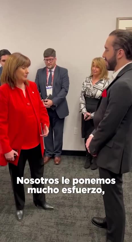 La ministra de Argentina, Patricia Bullrich, se reunió en Washington con el presidente NayibBukele