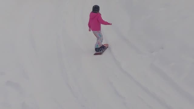 Girls are snowboarding freeks