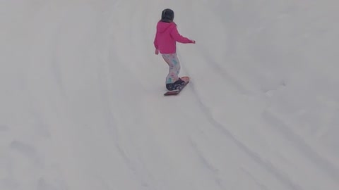 Girls are snowboarding freeks