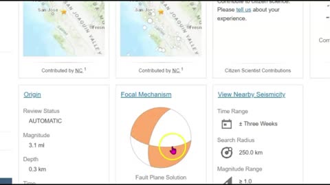 Magnitude 4.5 Earthquake Swarm, Central Valley, Felt In Los Angles, Eureka, California