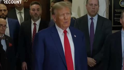 Donald Trump on NY AG Letitia James outside the courtroom at his civil fraud trial