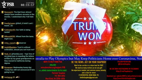 2021-12-08 07:00 EST - Patriots Soapbox AM: with LadyRWB , MykelJaye & DD