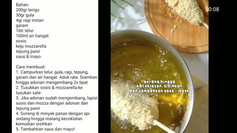 Sosis mozarela tusuk sate