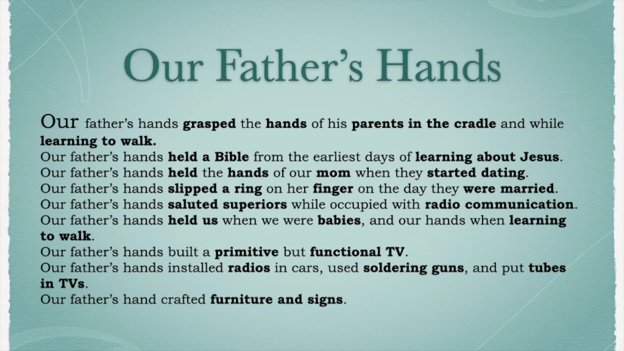 He's got the whole world in His hands 9.1