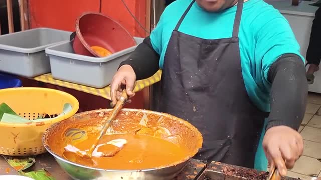 Fish leaf curry indian style