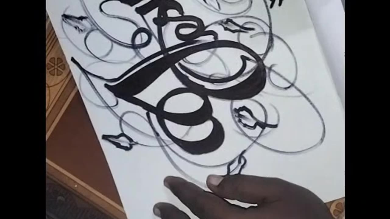 How to write the word jesus in calligraphy model ❤️