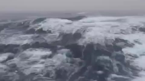 Ship in rough sea