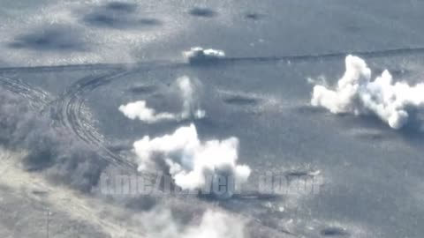 Artillery Strikes On The Ukrainian Armored Personnel Carrier