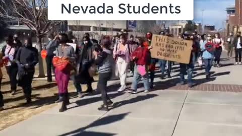 Skulls Full of Mush - University Nevada Students Protest Repeal Mask Mandate -