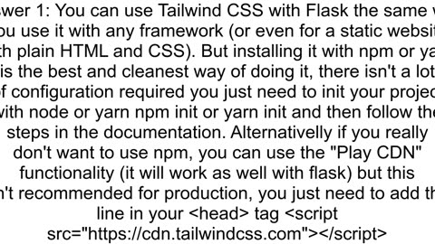 Is it possible to use tailwind css in my flask app