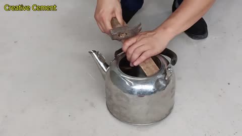 How to make a wood stove from an old kettle