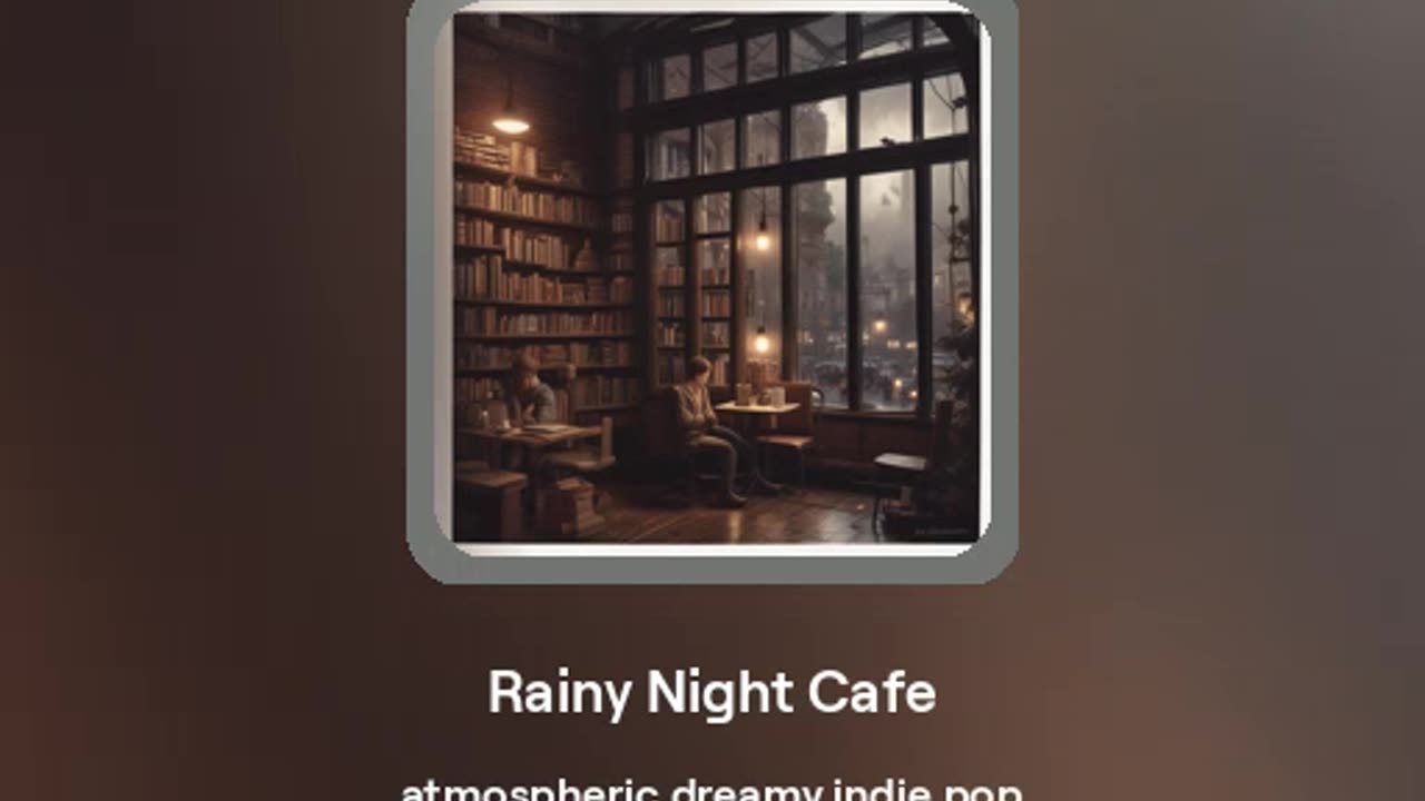 Rainy Night Cafe - AI generated