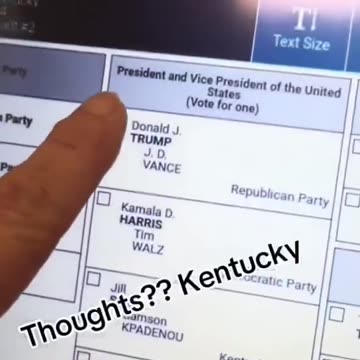 Voters are denouncing that some electronic voting machines in Kentucky DO NOT ALLOW voters to select Trump's name when voting! Instead, when they play "Trump," Kamala Harris ends up being selected.