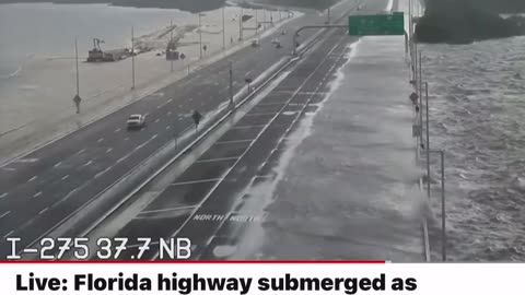 Florida Highway Submerged As Hurricane Idalia Makes Landfall