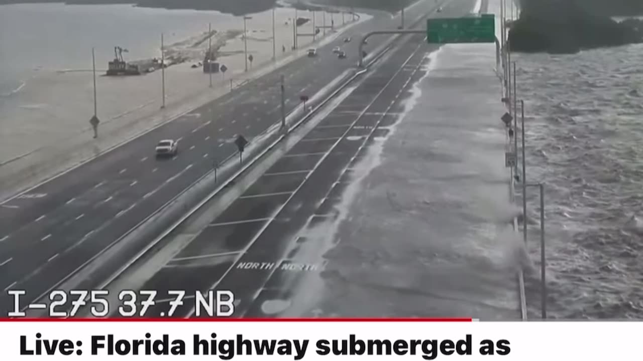 Florida Highway Submerged As Hurricane Idalia Makes Landfall