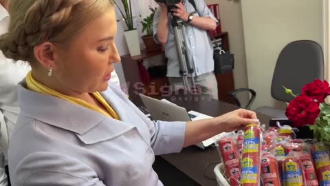 Tymošenková v Čerkasku obdivje banderovské klobásy smrt moskalům